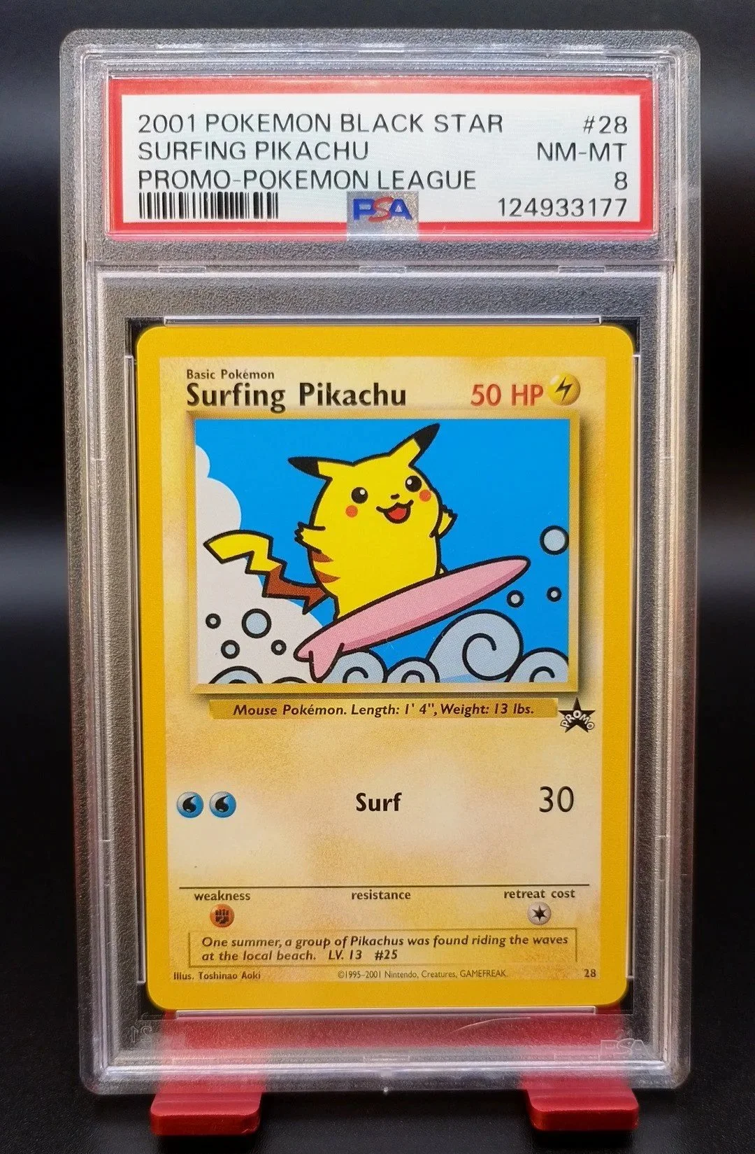 PSA 8 Surfing Pikachu #28 Pokemon Promo