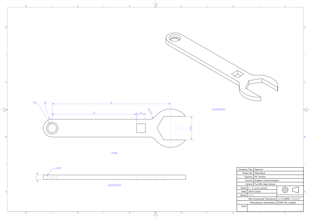 Spanner technical drawing.