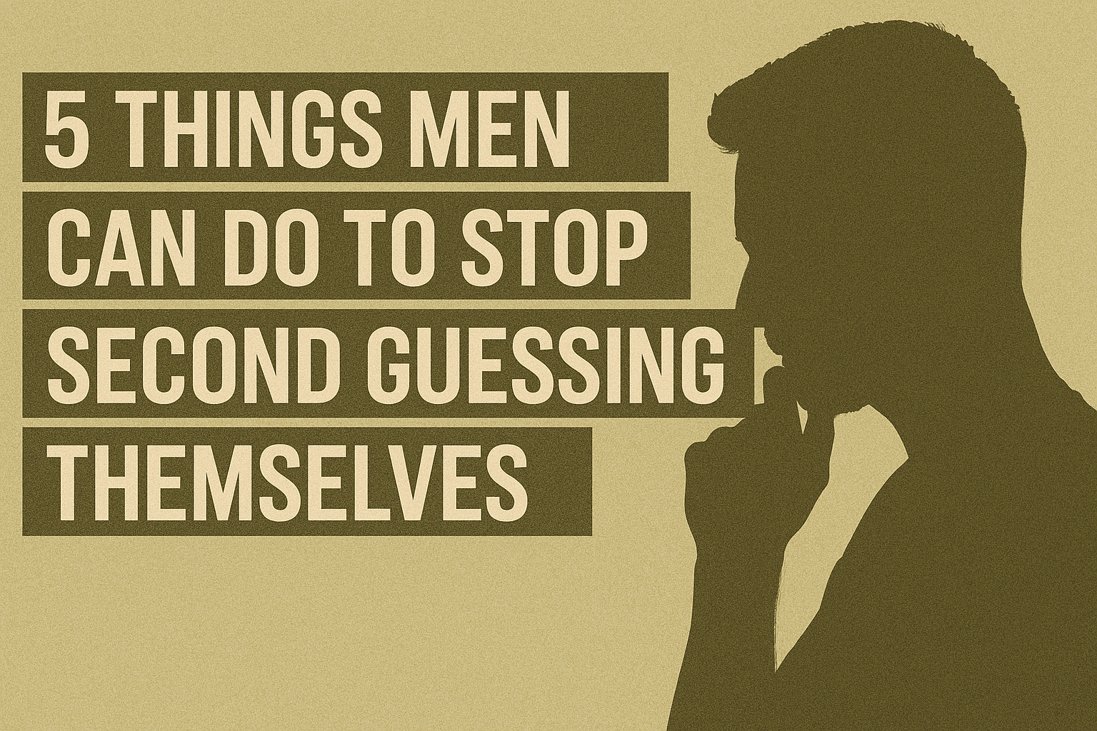 5 things men can do to stop second guessing themselves