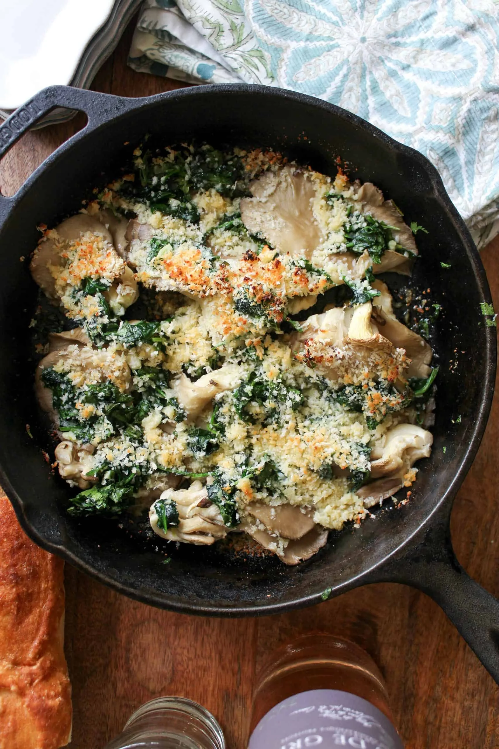 Mushrooms Rockefeller