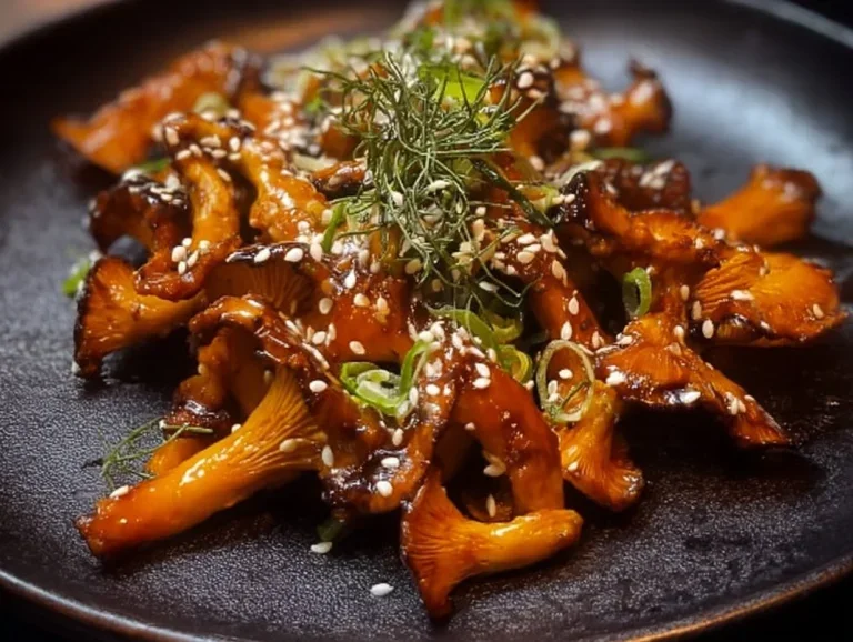 Blue Oyster Mushrooms with Gochujang-Maple Glaze