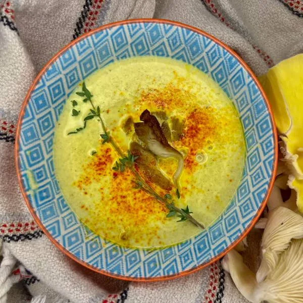 Golden Oyster Mushroom Soup