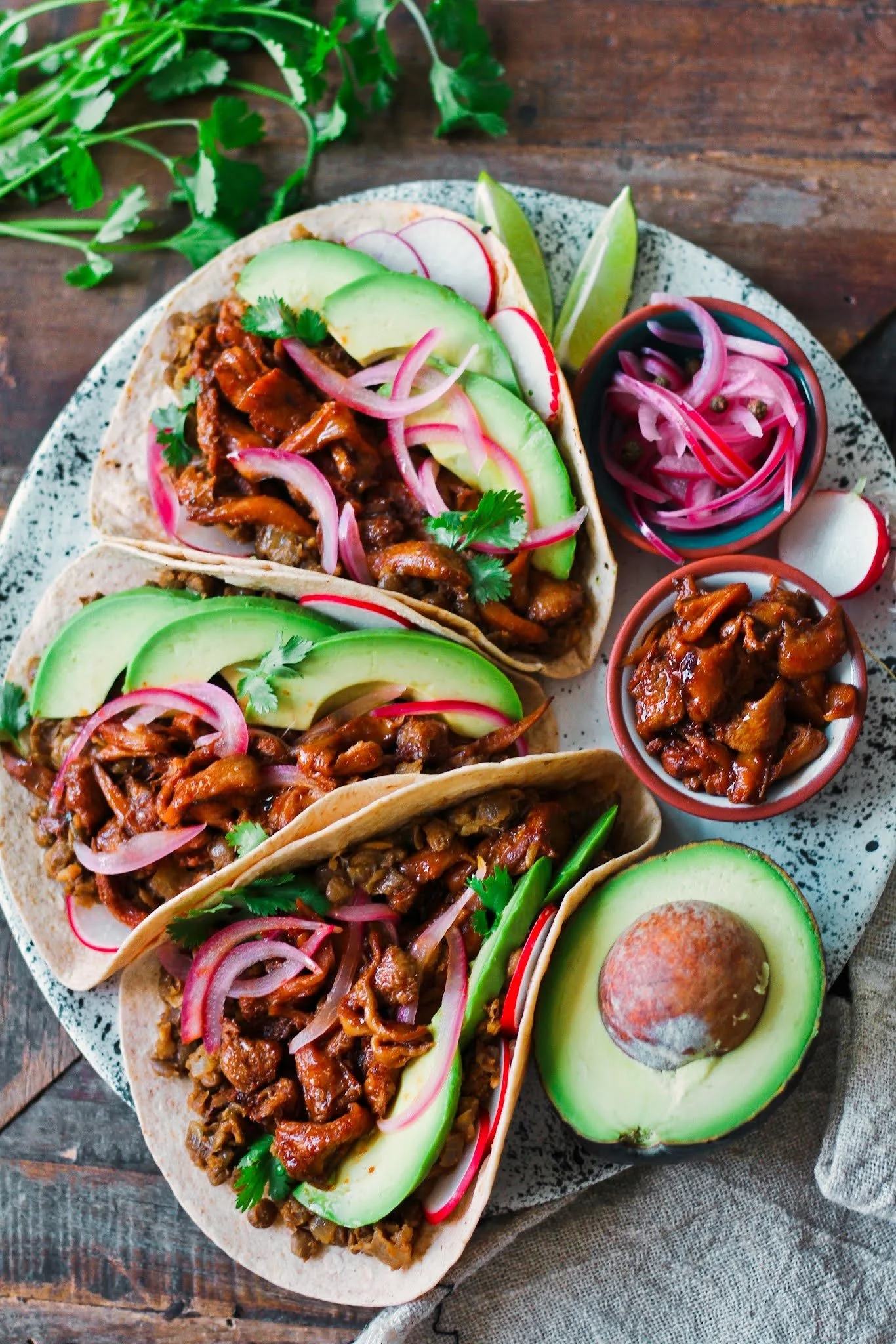 Lion’s Mane Mushroom BBQ Tacos