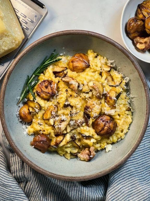 Creamy Chestnut Mushroom Risotto