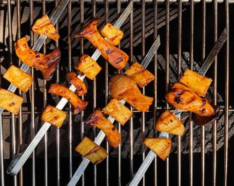 Mushroom and Pineapple Skewers