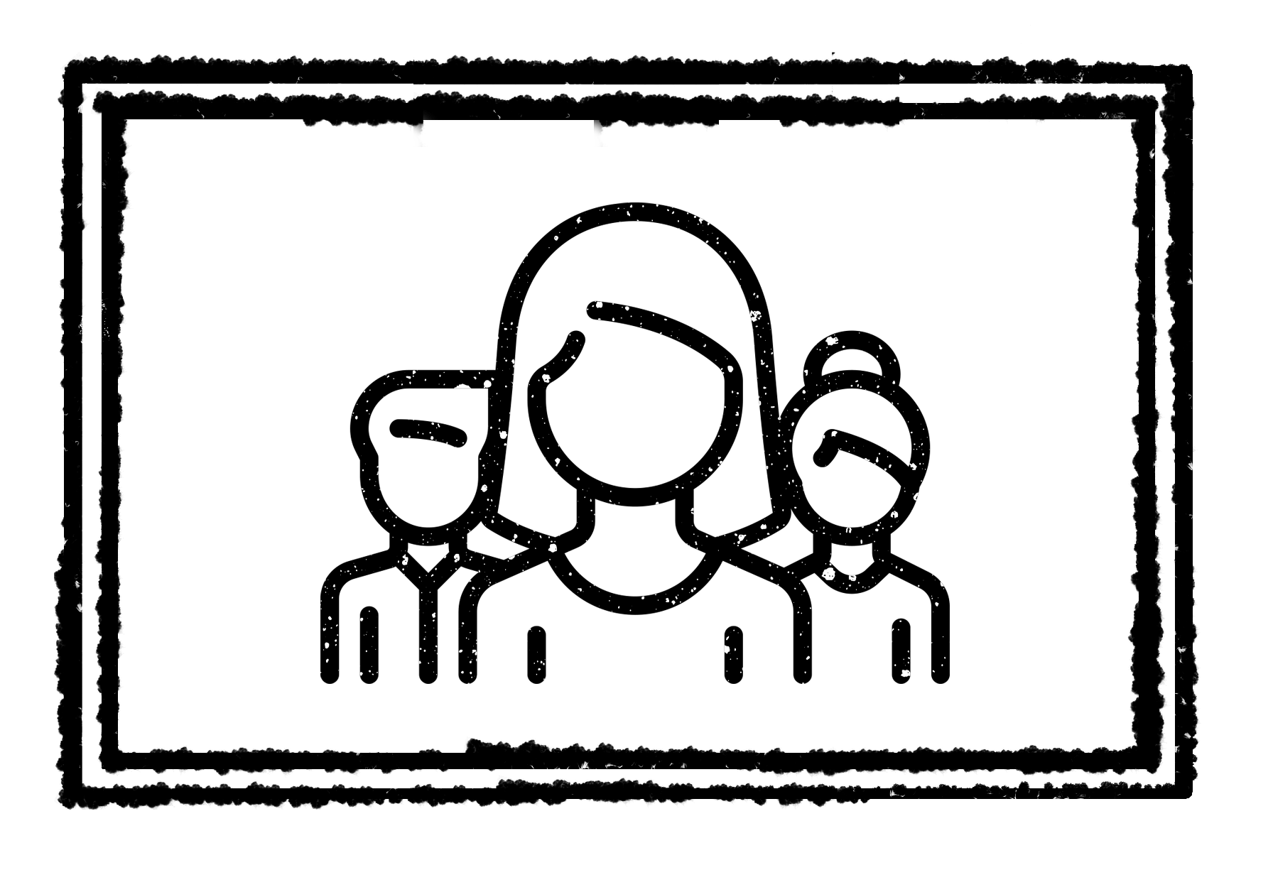 Silhouette of a woman with a crown of flowers, facing left, with floral decorations around her head.