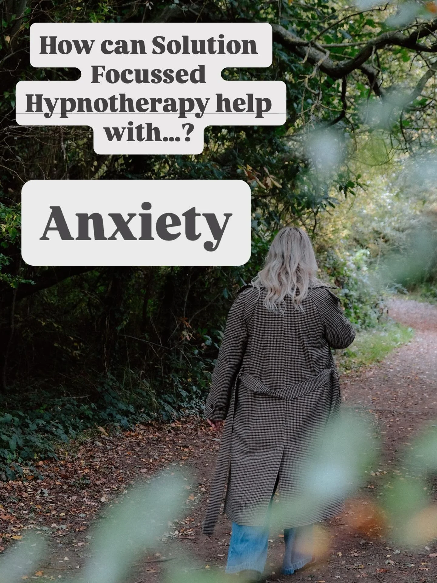 Can Solution Focussed Hypnotherapy help with&hellip; Anxiety?  YES ✨