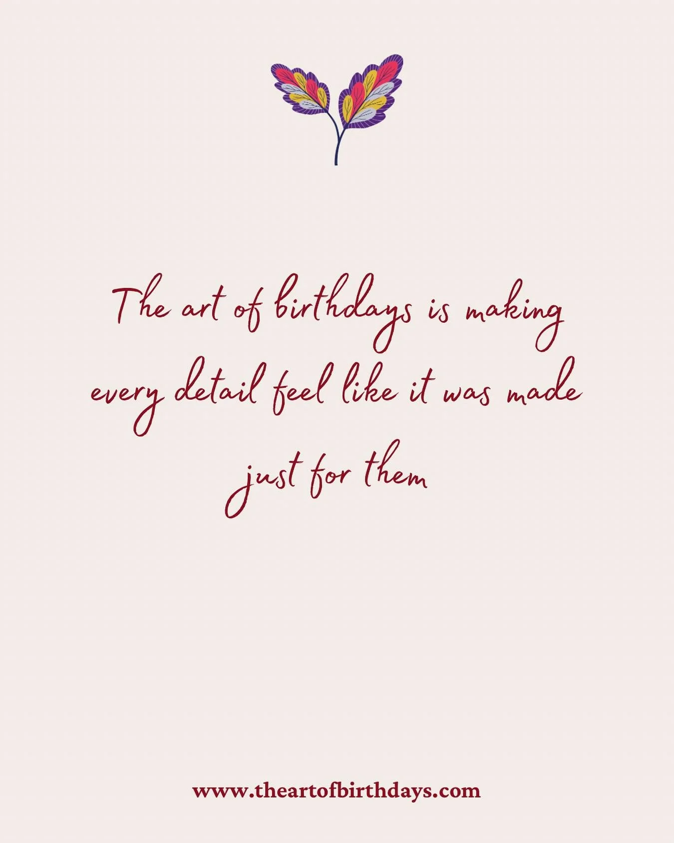 Meaningful. Memorable. Made for them. 🎉💫
Just like The Art of Birthdays 💕💜

#theartofbirthdays 
#meaningfulbirthdays 
#memorablebirthdays