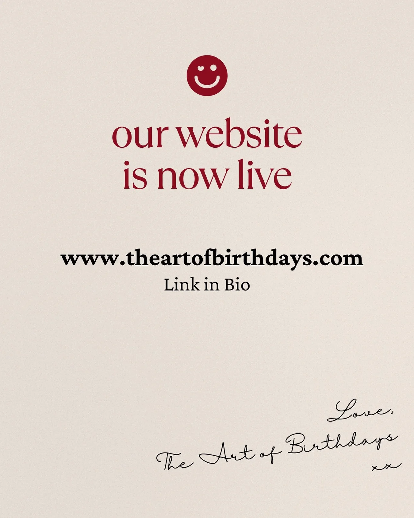 Yay! 🎉 We are live! I&rsquo;m so excited for you to see what I&rsquo;ve been working on the last few months (after living in my brain for what feels like 100 years 😅)

The Art of Birthdays ✨ is all about meaningful celebrations, without a party (un