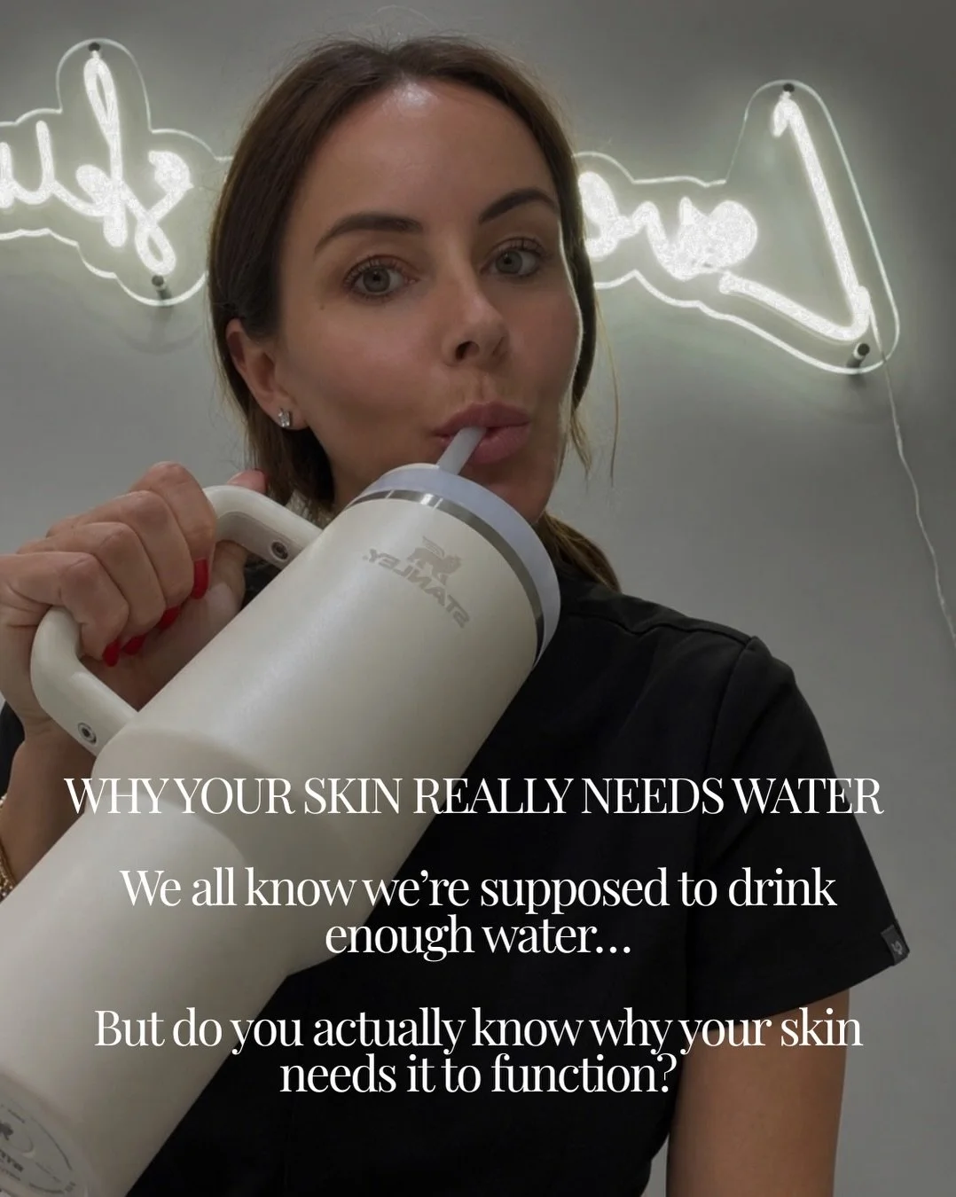 There&rsquo;s a reason my Stanley is basically glued to my hand 💧😂

We all know we should drink enough water, but hydration plays such an important role in healthy skin function. Even with my clients who have healthy epidermal barriers and follow g