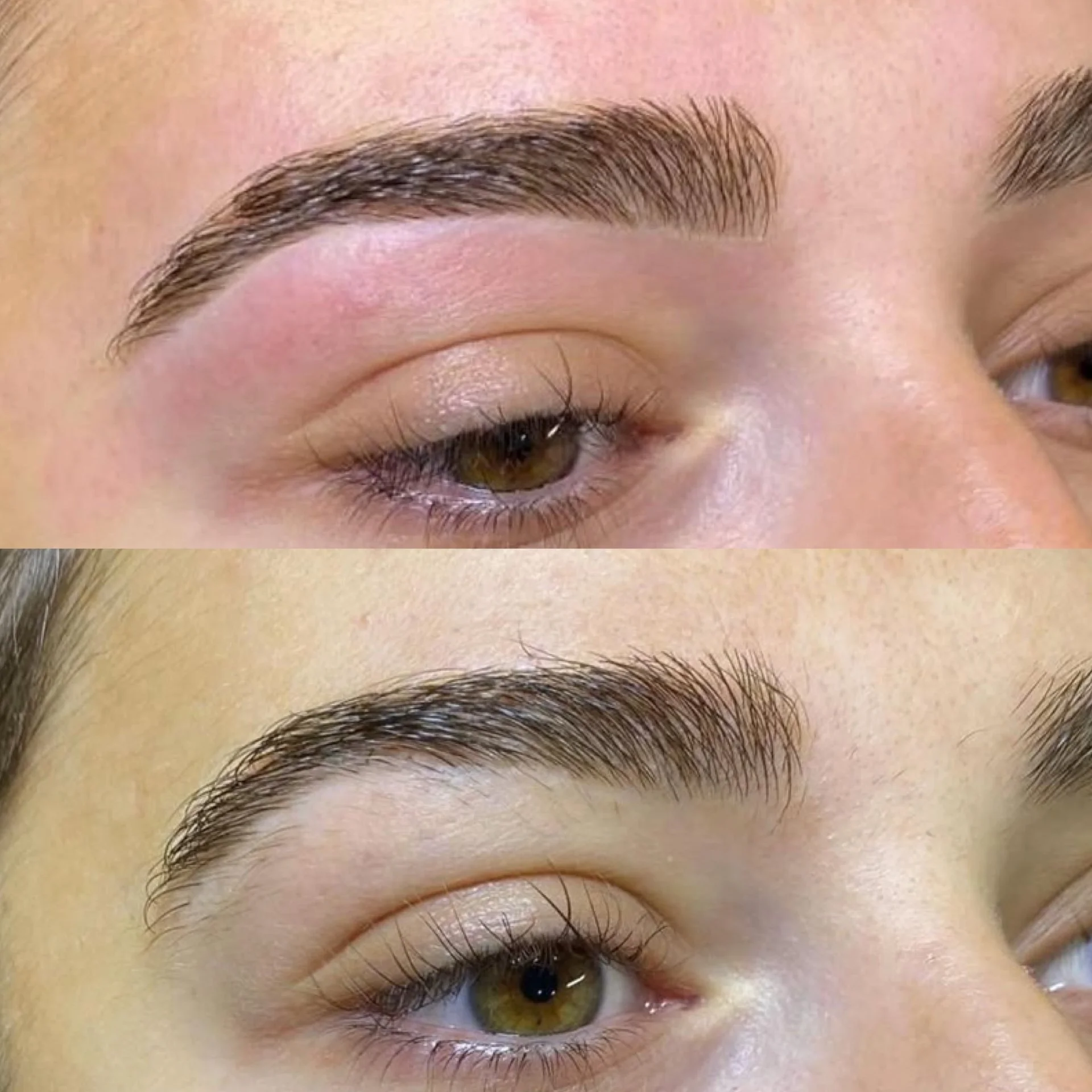 Close-up of a person's eye with a well-groomed eyebrow and long eyelashes.