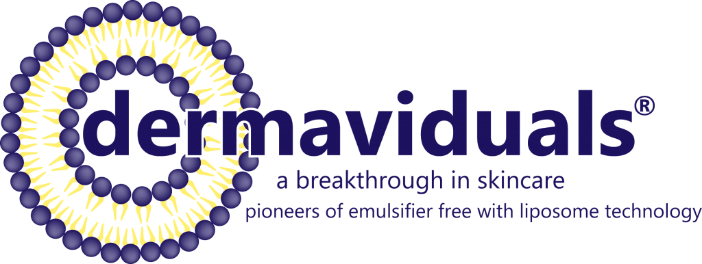 Dermaviduals logo with a circular design and tagline about skincare technology.