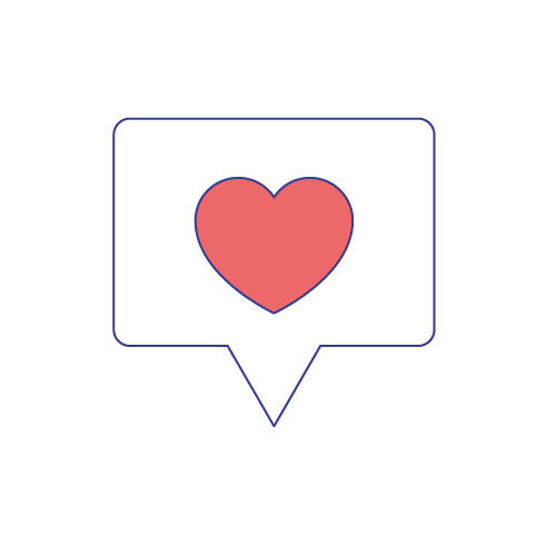 mensaje con corazón