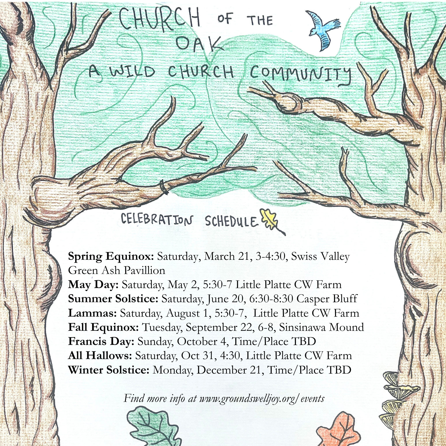 Church of the Oak 2026 Calendar