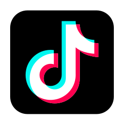 TikTok logo on a black background