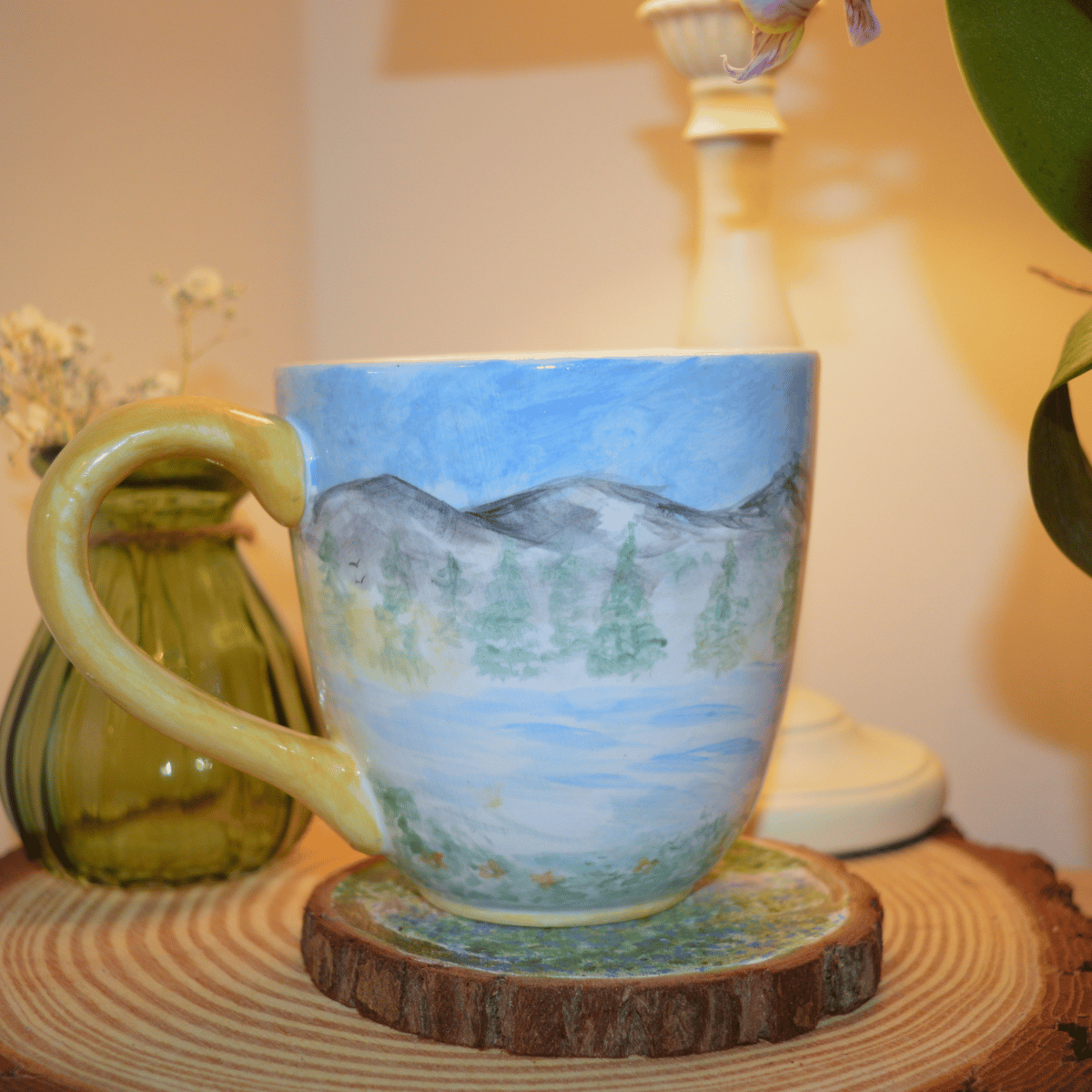 "Sunlit Lake" 12oz Tapered Coffee Mug