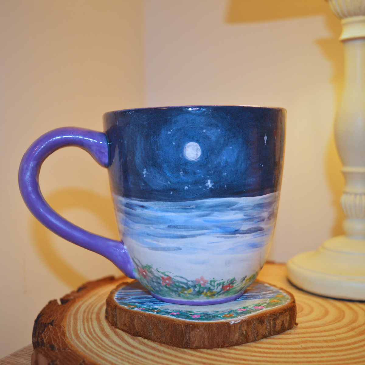 "Wildflower Sea" 12oz Coffee House Tapered Mug