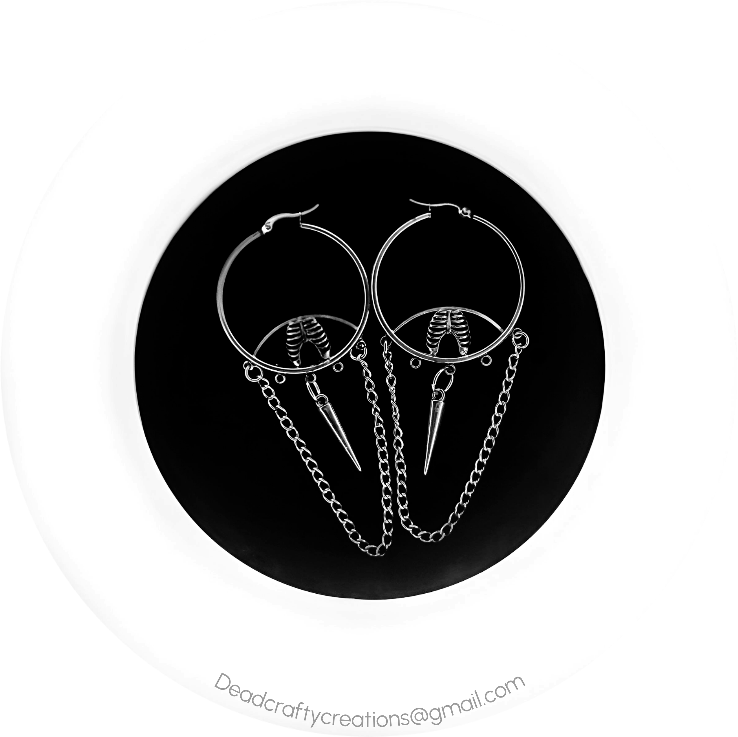 The Eye of Skeletons - Large hoop earrings