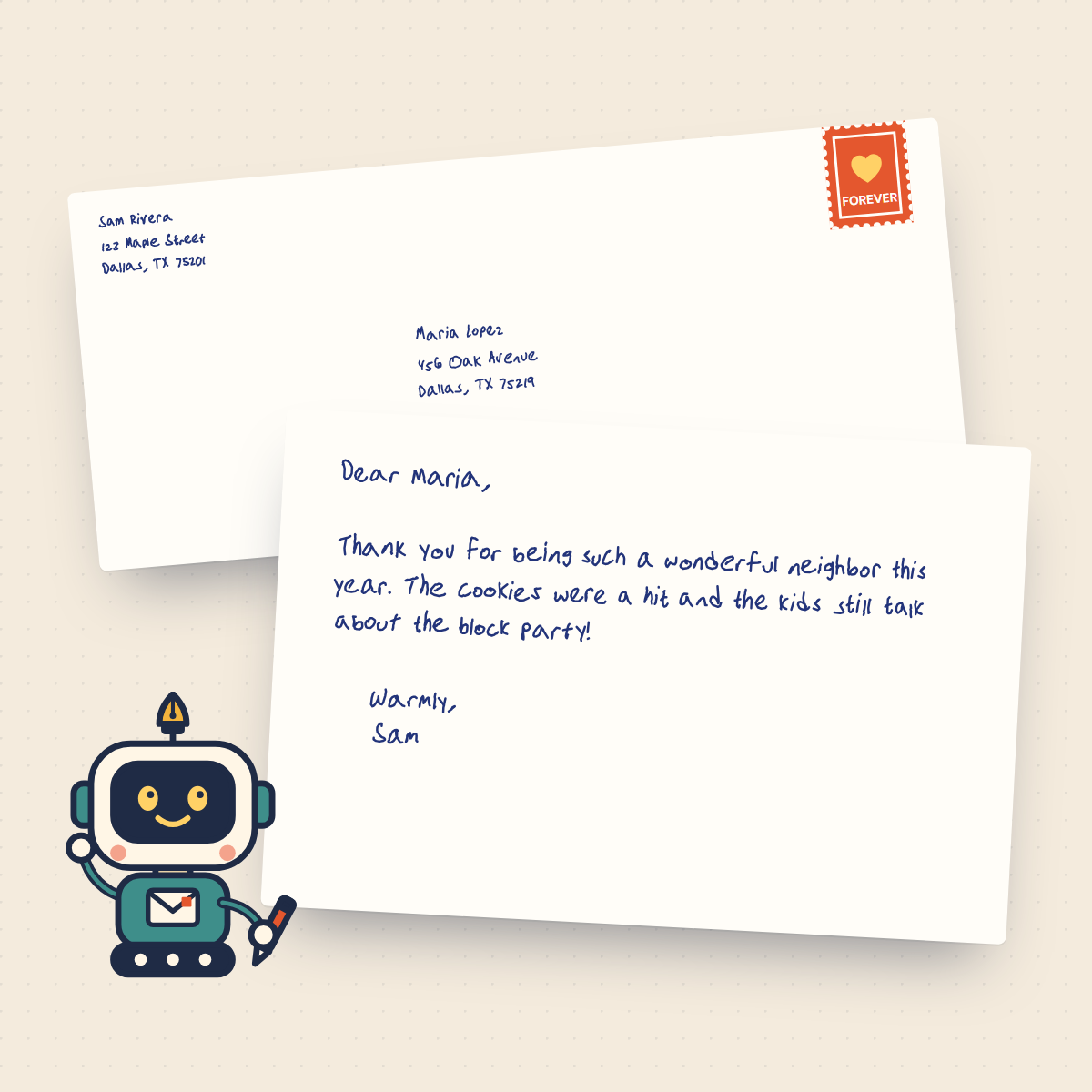 Handwritten card & envelope sets