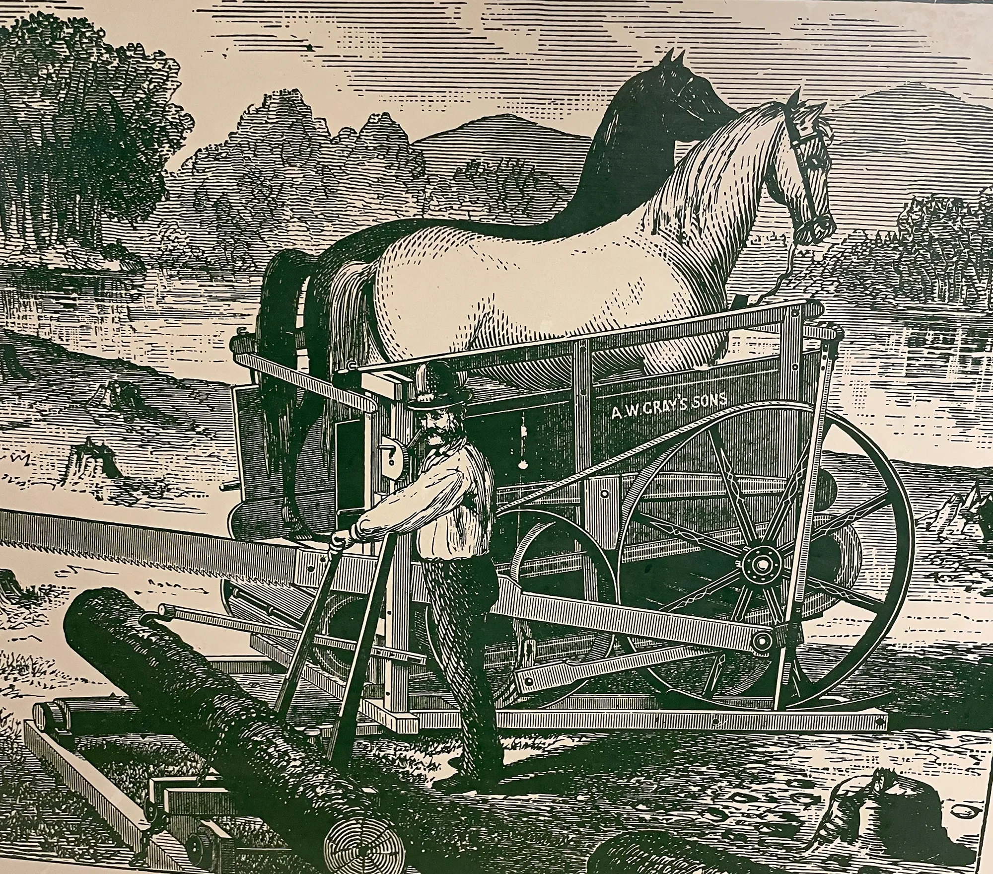 A two horse power dragsaw