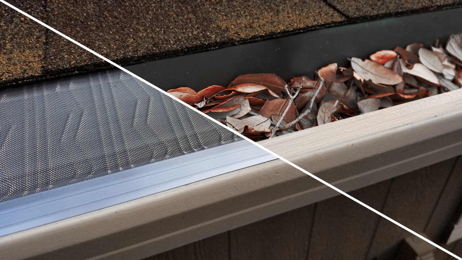 LeafBlaster Pro stainless steel gutter guard installation by Gutter Pro in Jacksonville, FL.