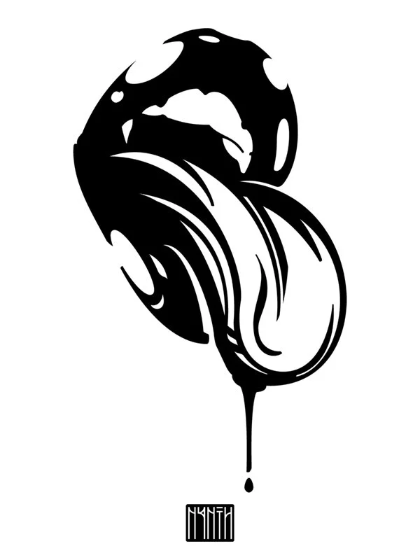 A black and white stylized illustration of a spray paint can with paint dripping downward.