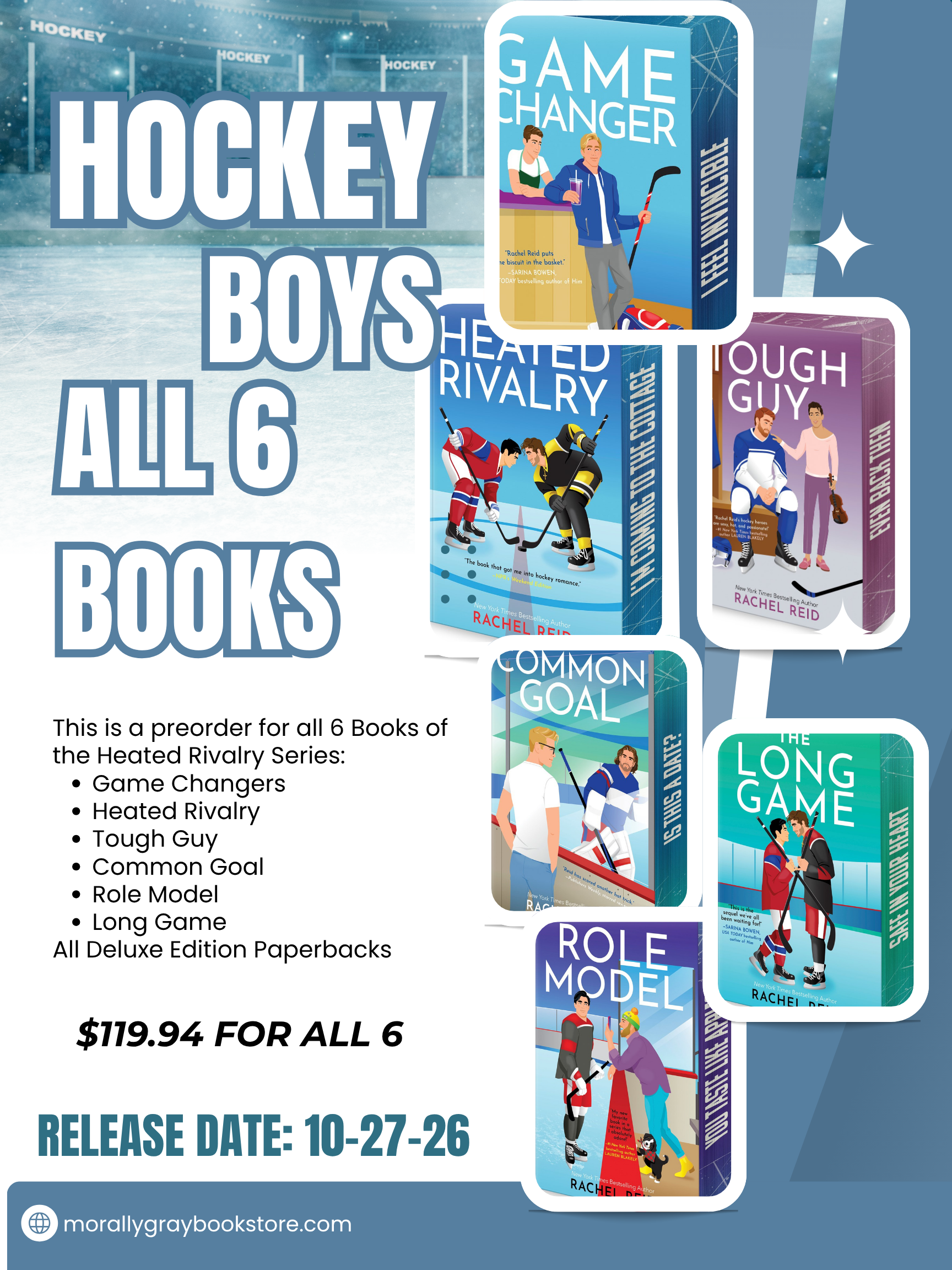 ALL 6 Books Heated Rivalry Deluxe Edition Paperbacks $119.94