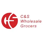 Logo of C&S Wholesale Grocers, featuring a red circular icon with white stylized initials 'C' and 'S' and the company name next to it.