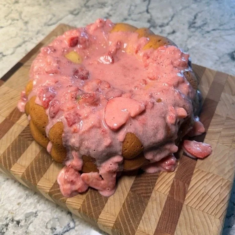 Strawberry Drizzled Cake