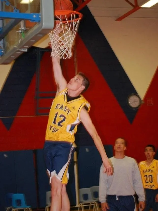 John MacLean making a layup.
