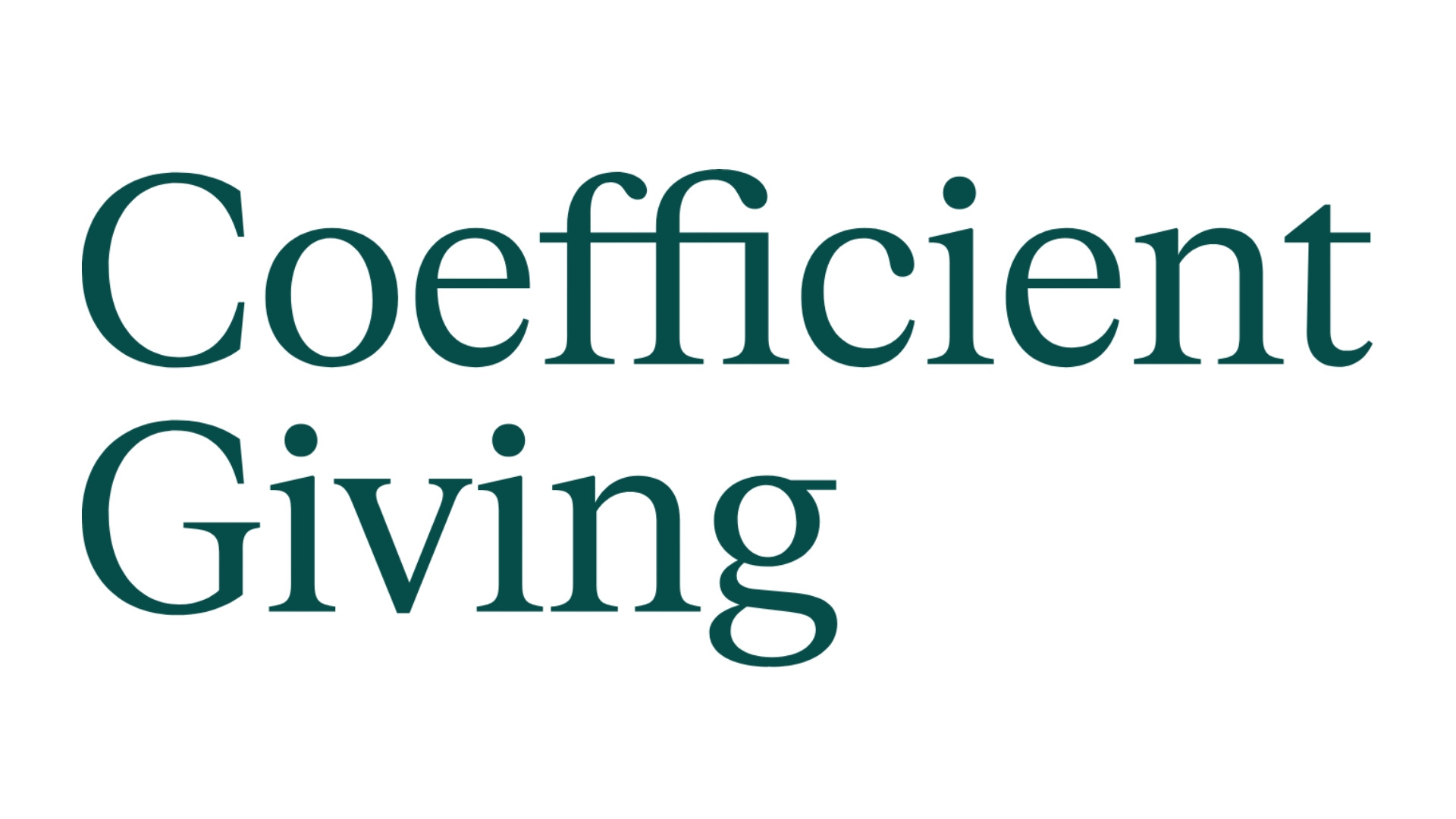 Logo of Coeffiecient Giving with the organization's name.