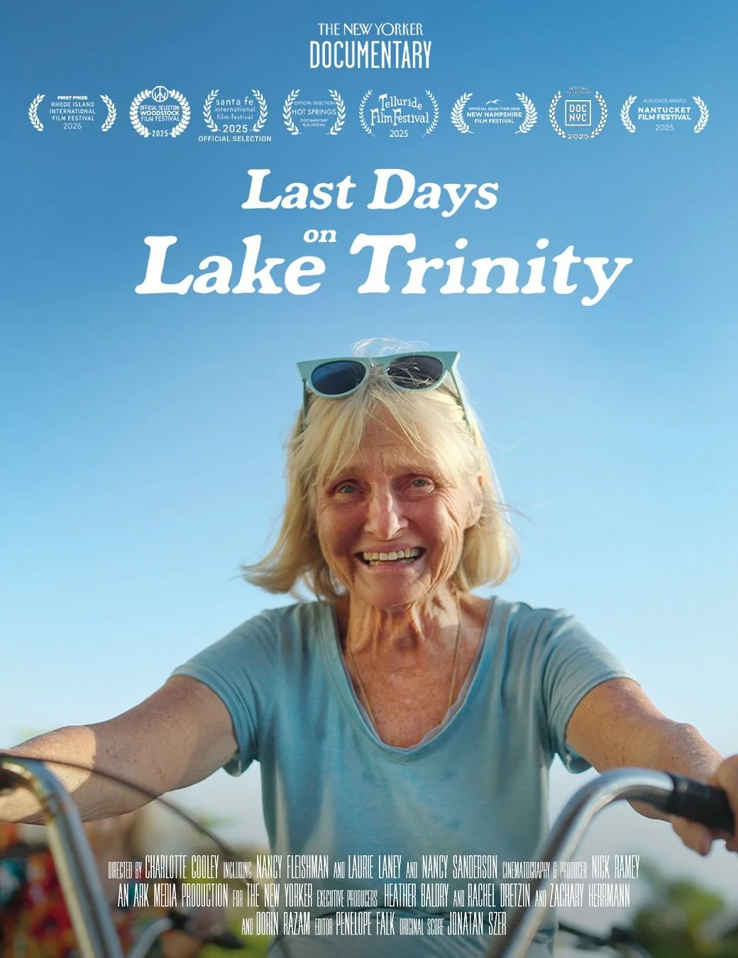 The story of Last Days on Lake Trinity by Charlotte Cooley is an inspiration to all of us at Ark. After screening at Telluride and festivals across the country, the film will soon be available to watch as a New Yorker Documentary.

Charlotte began he