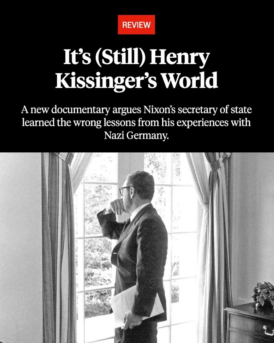 Thank you to @foreignpolicymag for this review of our two-part documentary on Henry Kissinger. 

KISSINGER premieres tonight and tomorrow, October 27th &amp; 28th, at 8/9c on @americanexperiencepbs @PBS (check local listings)

#documentaries #arkmedi