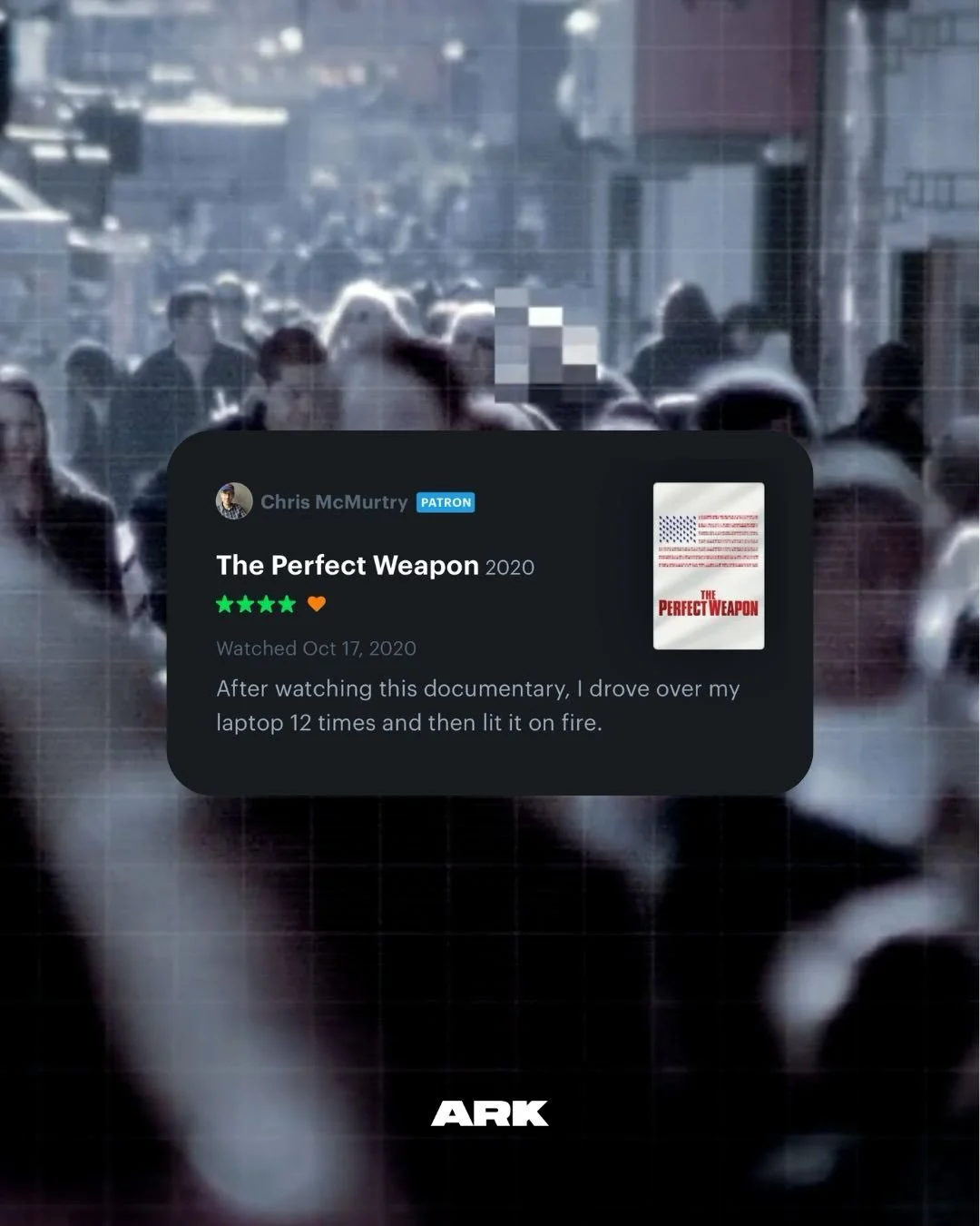 Learning about Iranian cyberwarfare in March of 2026 is&hellip;upsetting. Watch The Perfect Weapon on @hbo now. 

Directed by @jpmaggio70 

#theperfectweapon #iran #cyberwar #documentary #letterboxd