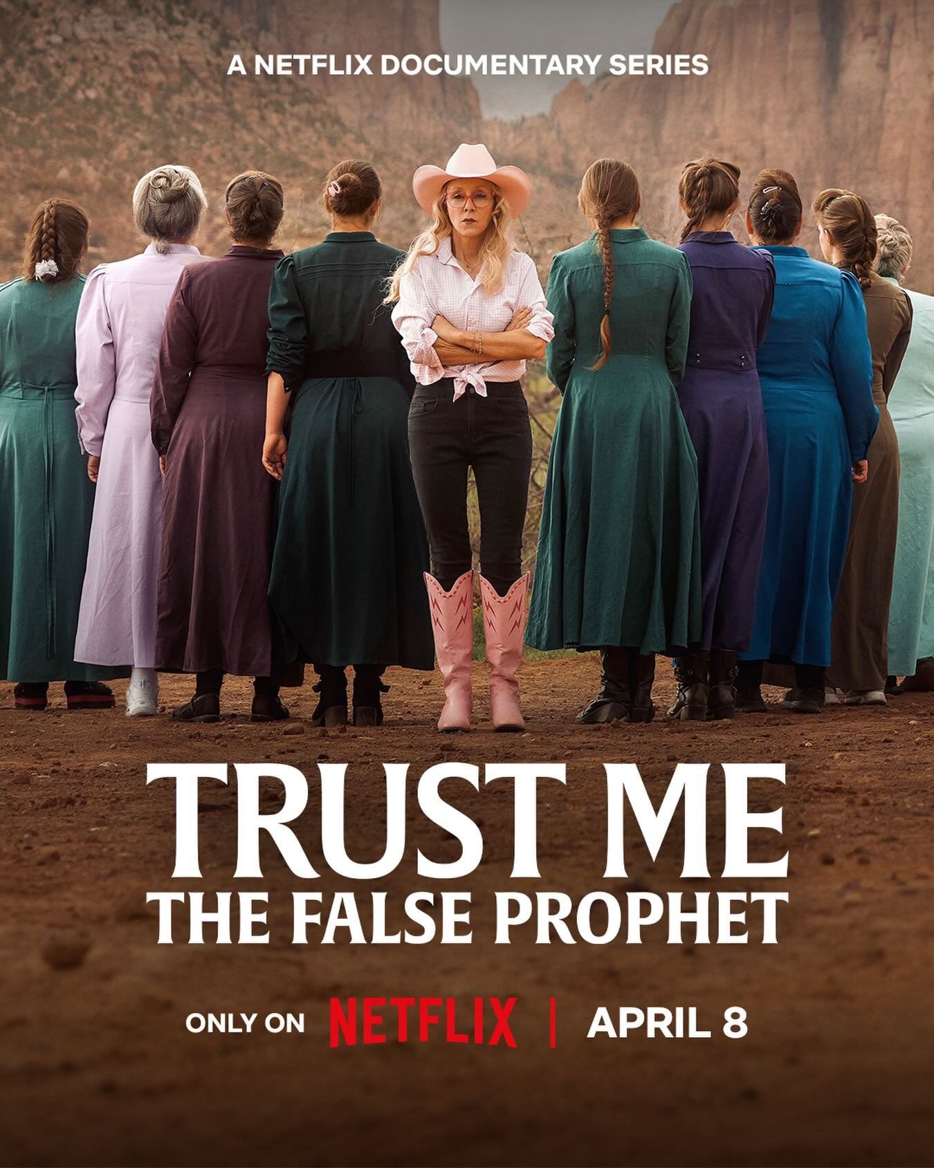 The official poster for &ldquo;Trust Me: The False Prophet&rdquo; which airs on @netflix April 8th.