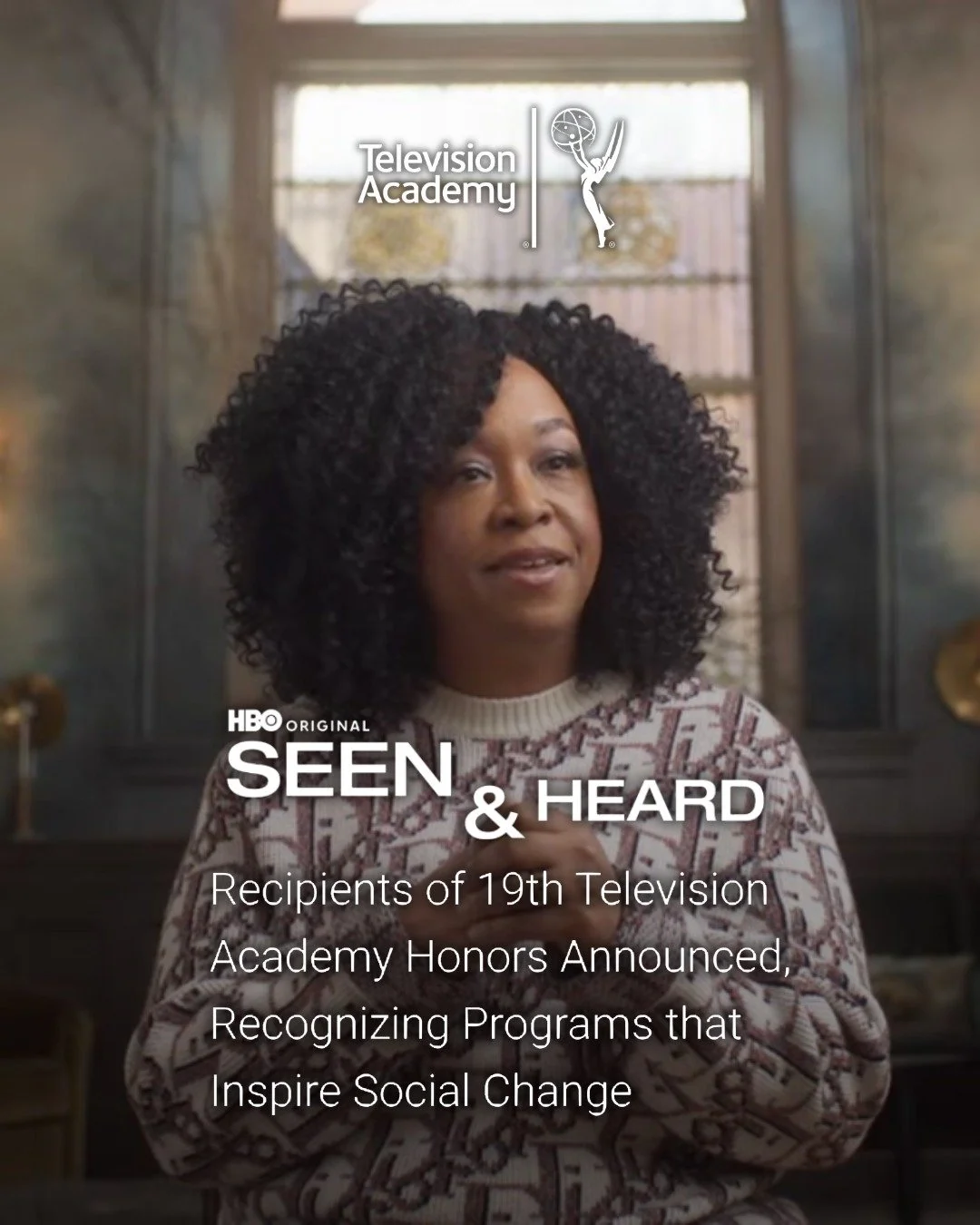 We're thrilled to announce that our show, "Seen and Heard," has received a 19th Television Academy Honor, which recognizes programs that inspire social change. 

#documentary #documentaryfilm #televisionacademy #emmy #emmyaward