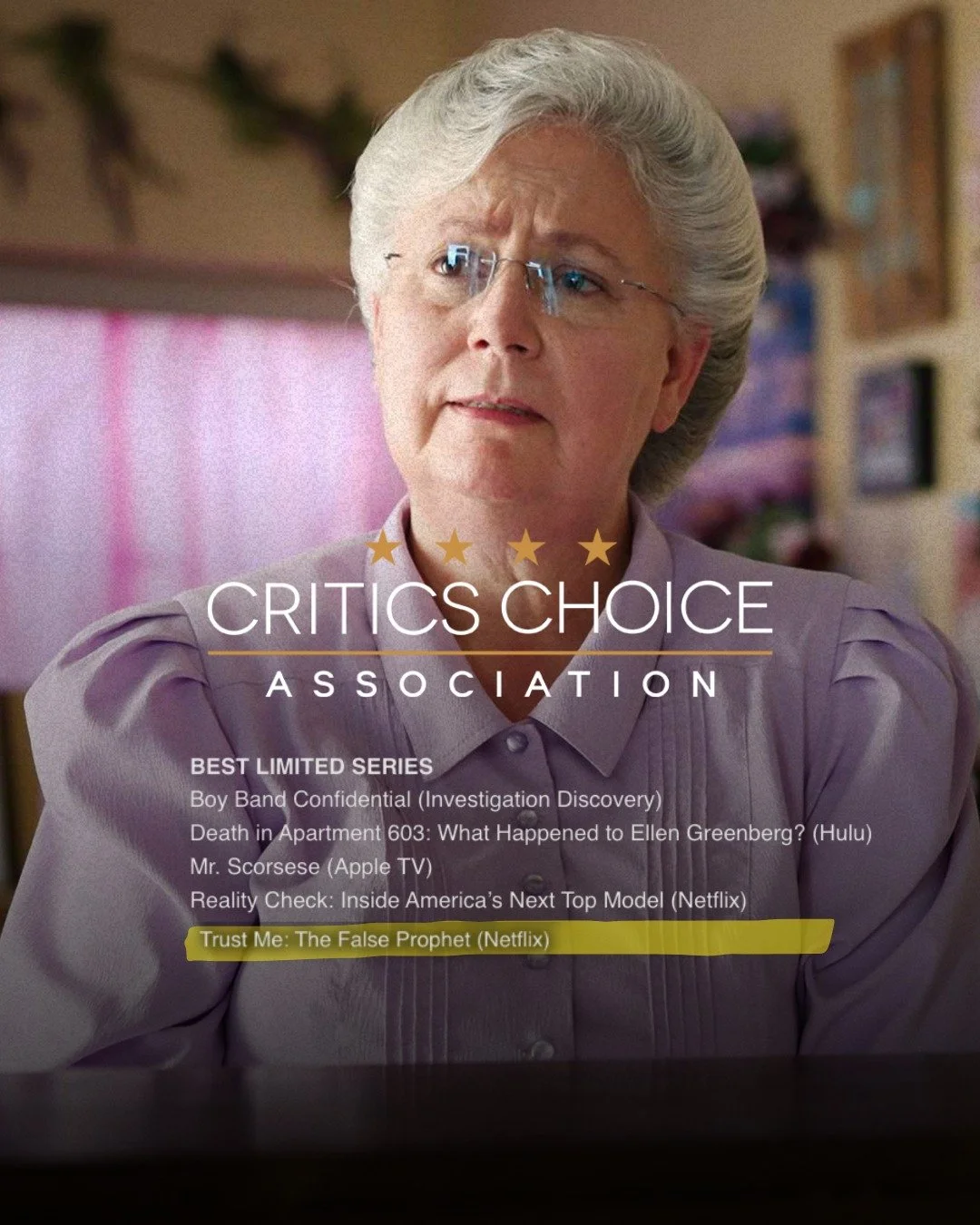 Another @criticschoice award for Best Limited Series for "Trust Me: The False Prophet!" 

#criticschoice #trustmethefalseprophet #trustme #thefalseprophet #falseprophetdoc