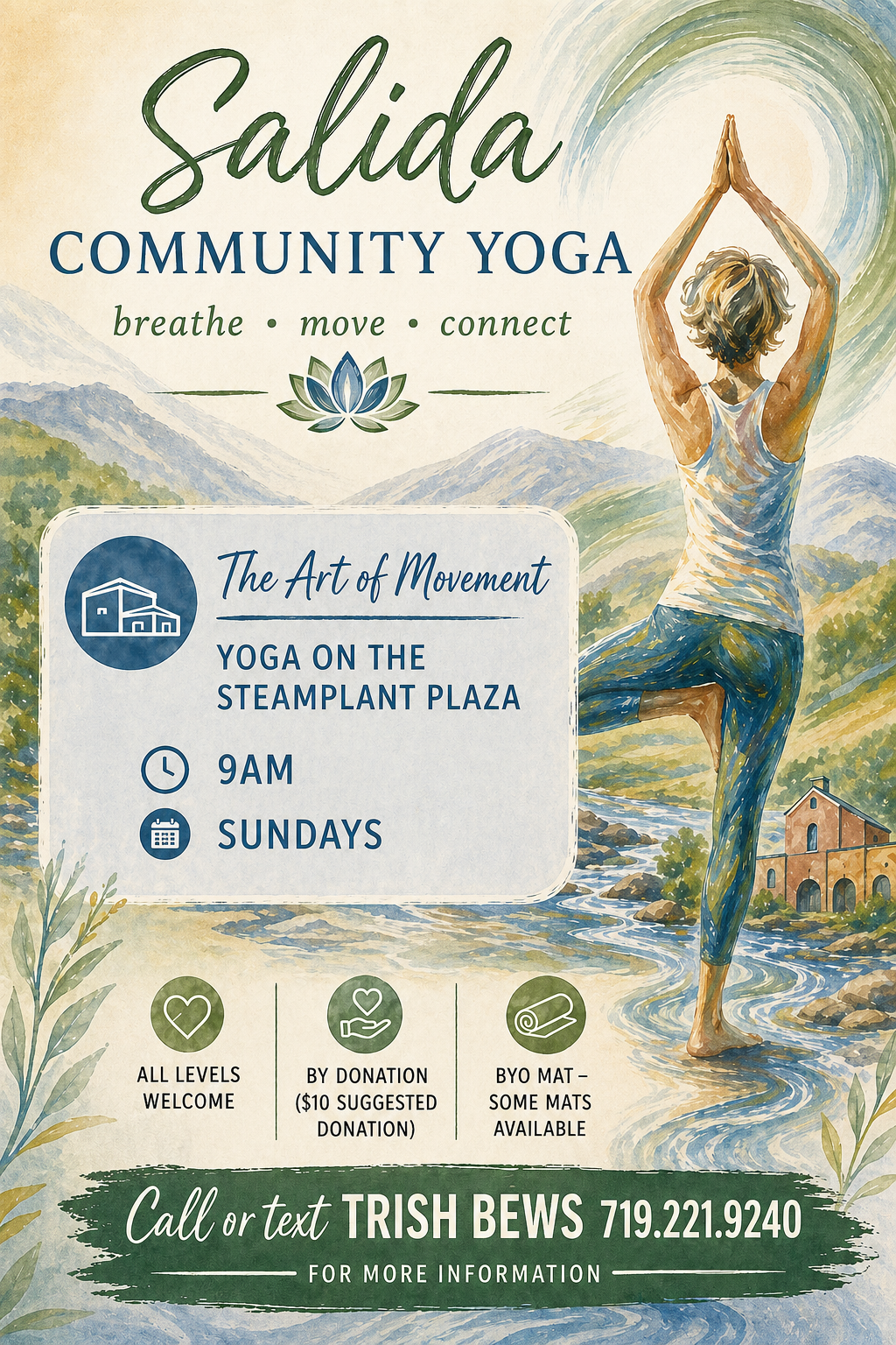 The Art of Movement: Yoga on the SteamPlant Plaza 