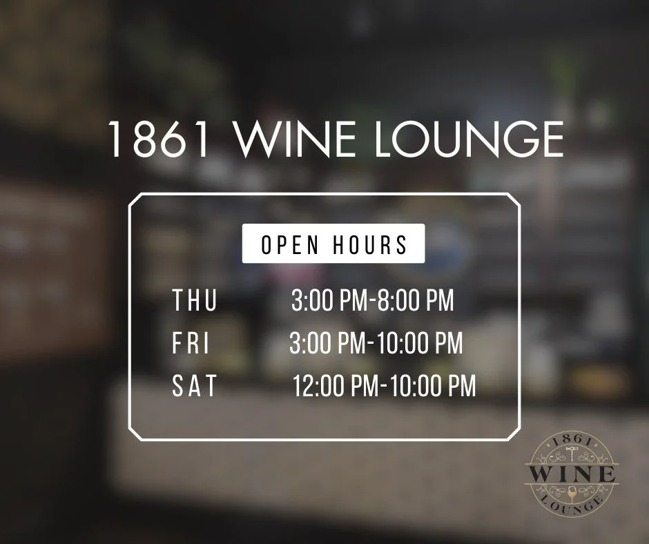 🍷 Visit 1861 Wine Lounge! 🕰️

Come relax, enjoy your favorite drinks, and soak in the cozy vibes!

#1861WineLounge #WineTime #CozyVibes #WineLovers #RelaxAndUnwind
