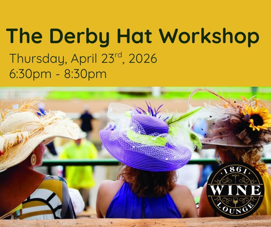 Save the date!  April 23rd DERBY Hat making!

Purchase Tickets: https://tinyurl.com/2stmexhu