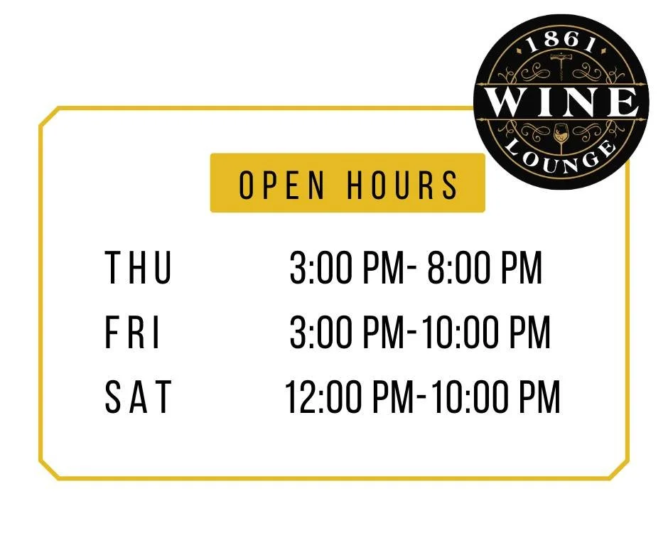 If you&rsquo;re looking for a sign&hellip; this is it 🍷

1861 Wine Lounge is OPEN&mdash;grab your people and come hang with us.