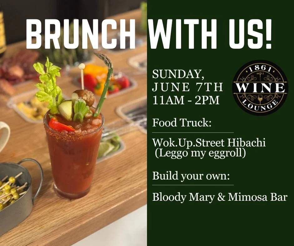 🥢🍳 BRUNCH IS LOOKING A LITTLE EXTRA THIS SUNDAY 🍾✨

Wok.Up.Street Hibachi 
(Leggo My Eggroll)

📍 at 1861 Wine Lounge
🗓 Sunday, June 7
⏰ 11:00 AM &ndash; 2:00 PM

Join us for a brunch experience packed with flavor, fun, and cocktails!