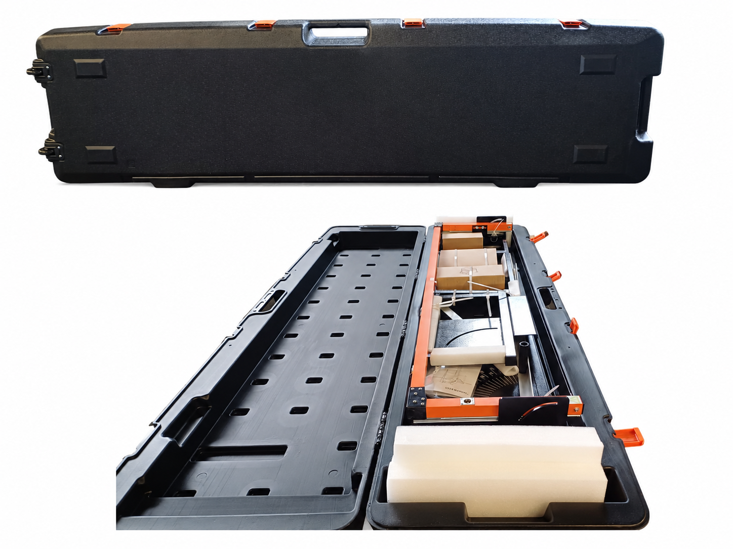 Ein offener Koffer mit Styro-Cutter 26