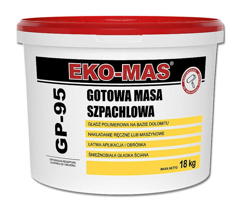 Eimer mit EKO-MAS GP-95 gebrauchsfertige Spachtelmasse