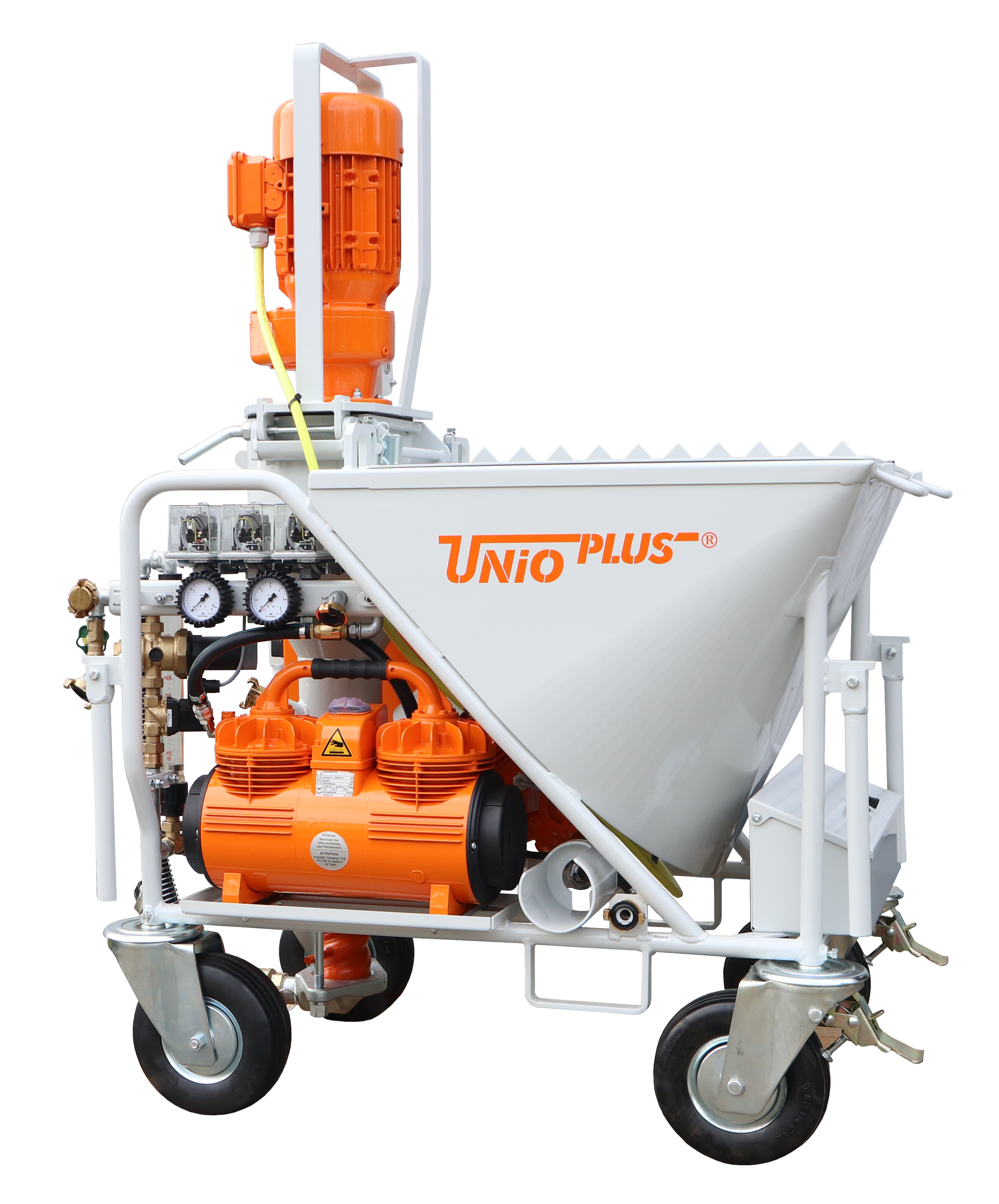 Unio Plus Putzmaschine in weiss und orange
