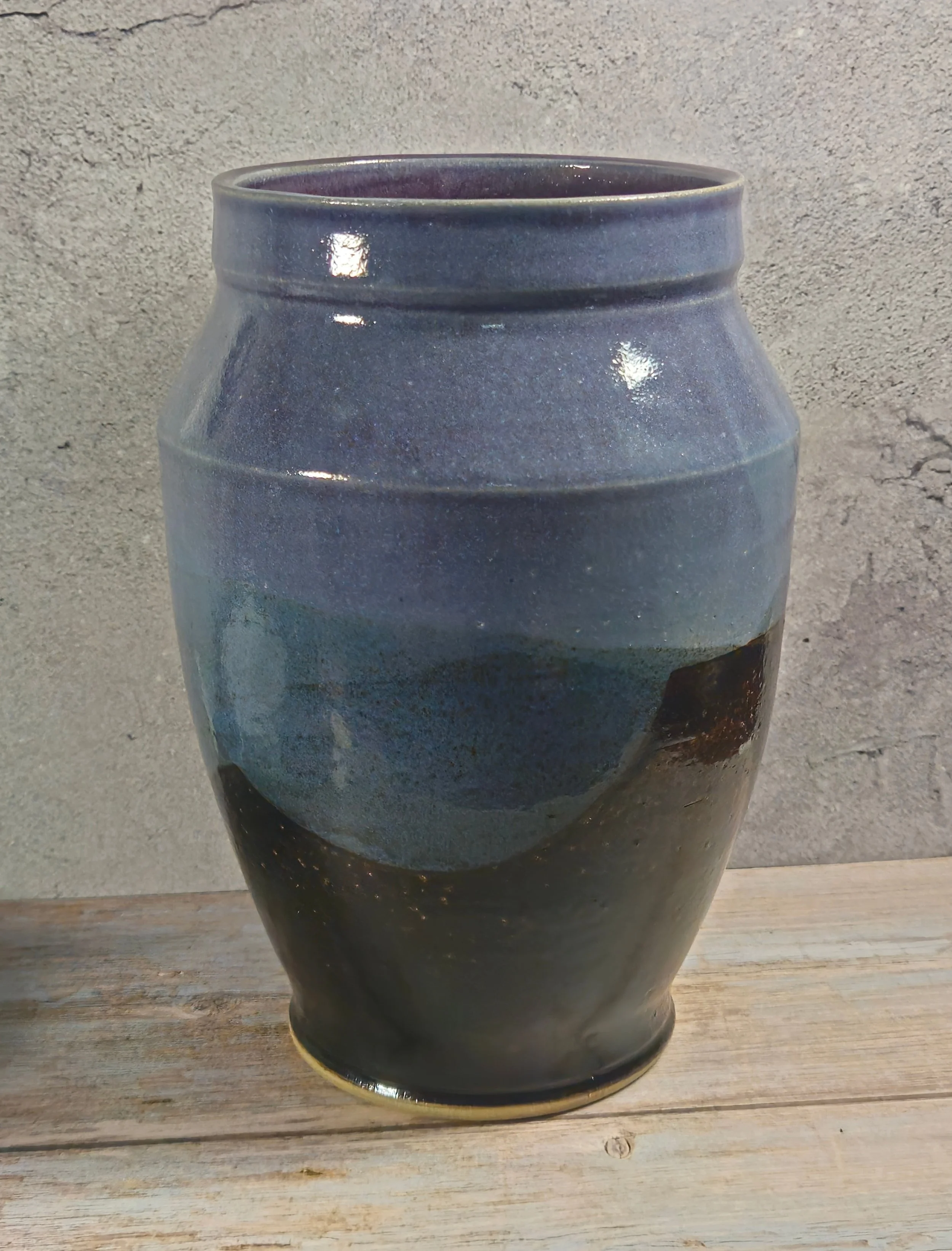 Gorgeous Purple, Blue and Black Vase