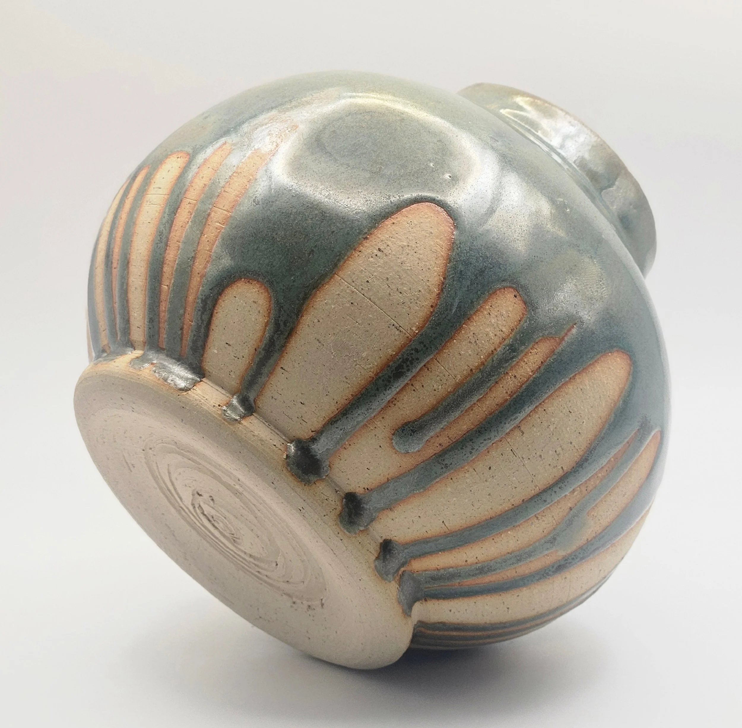 Schiprek Ceramics Bluegreen moon vase