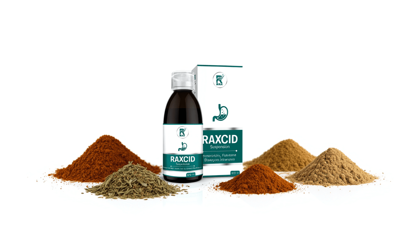 Raxcid SuspensionNatural, Multi-Action Relief for Acidity & Indigestion