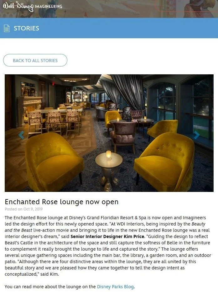 Walt Disney Imagineering & Disney Blogs project feature