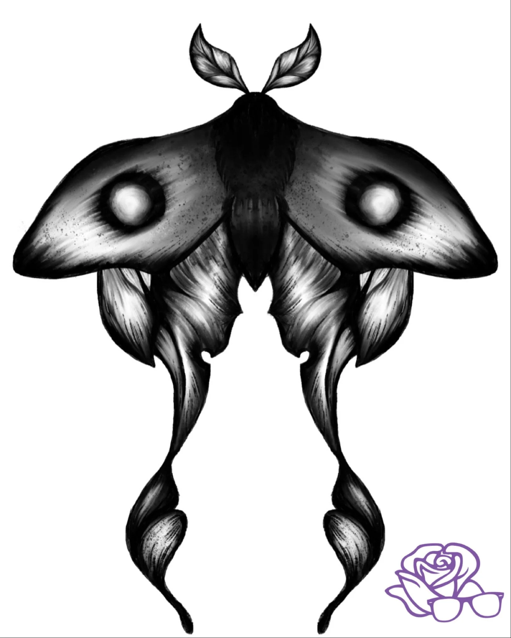 One of the moths drawings I just finished, working on more. Will be making some halloween theme things and more things in general to sell. Keep an eye out for an exciting update coming up!